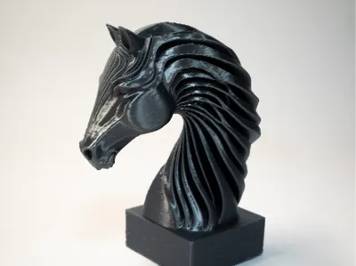 Sculptural Horse Figurine [for testing X2D dissolvable support]
