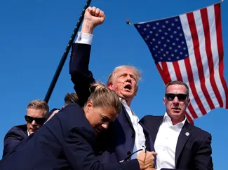 Trump Shooting Fist HueForge