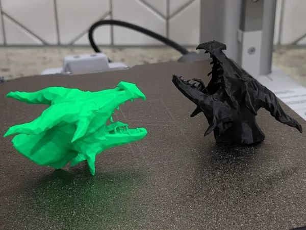 Buste de dragon low poly