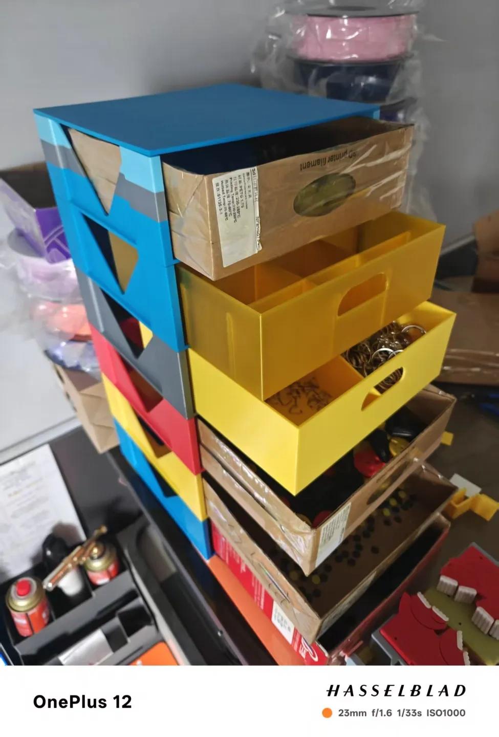 Miniatura 2 do modelo 3D 桌面收纳无限抽屉耗材料盘盒 盒子 耗材