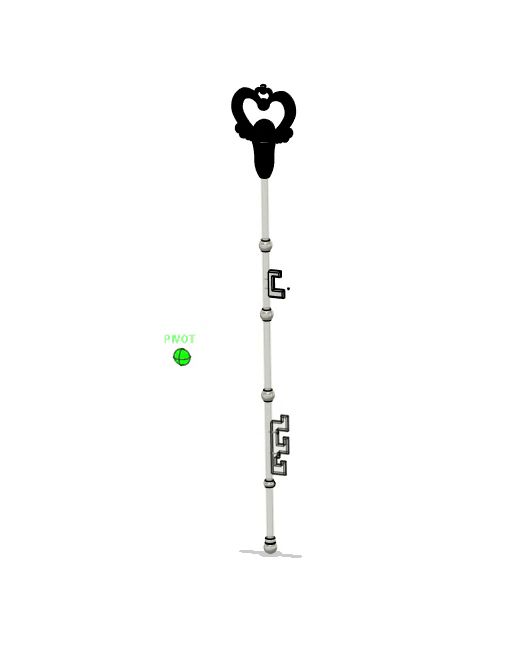 Sailor Pluto Key Staff - Garnet Rod - Time Key