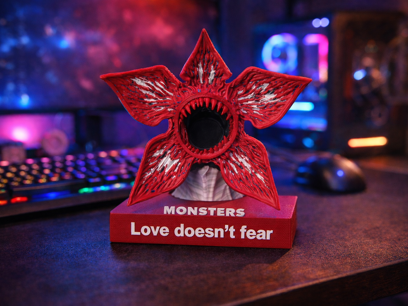 Love Doesn’t Fear – Demogorgon Valentine Display