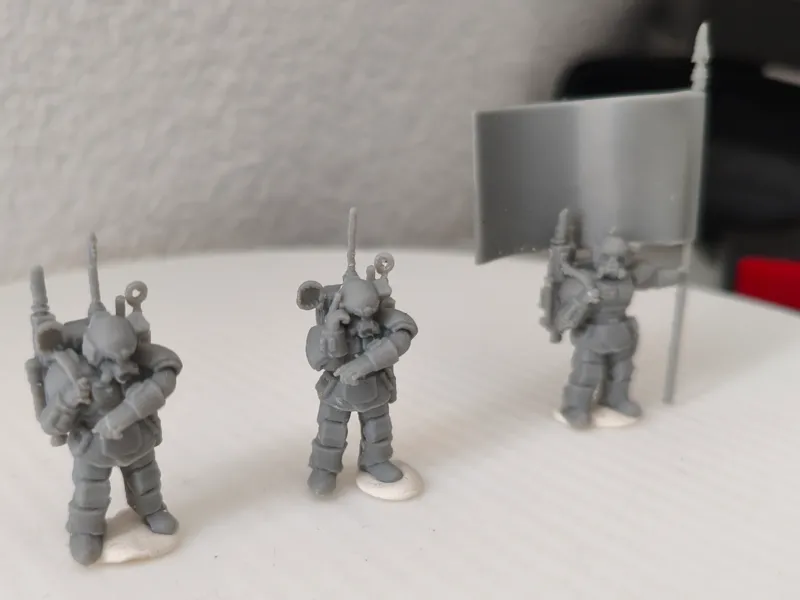 Canadian flag bearer and vox caster 40k