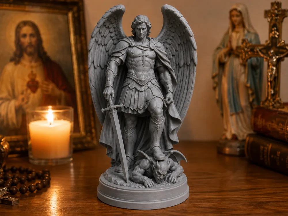 Figura decorativa: San Michele Arcangelo – Vittoria sul Male STL. Referencia del modelo original.