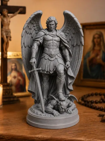 Figura decorativa: San Michele Arcangelo – Vittoria sul Male STL — vista de referencia 2