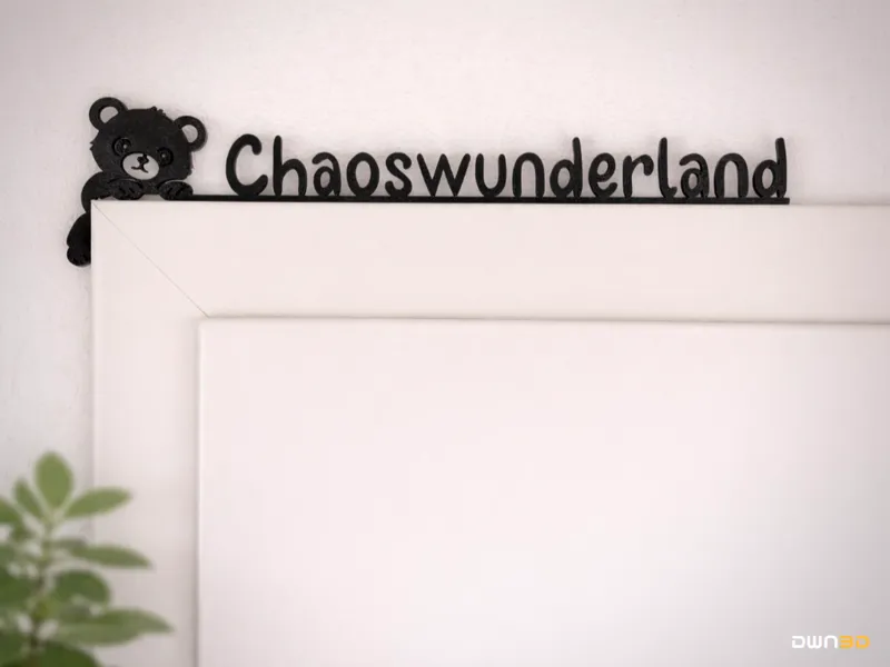 Chaoswunderland | Türrahmen Schild