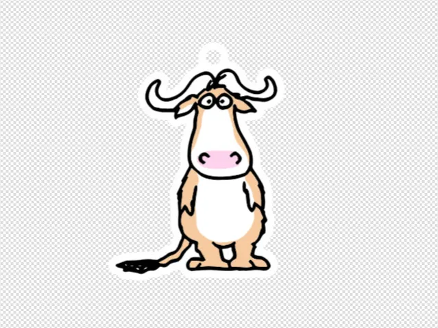 Boynton Gnu Magnet and Keychain