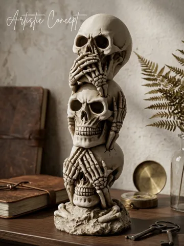 Adorno temático: Stacked skulls — vista de referencia 2