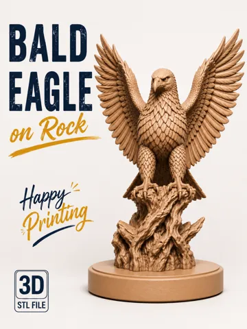 Letrero o emblema decorativo: Bald Eagle on Rock — vista de referencia 2