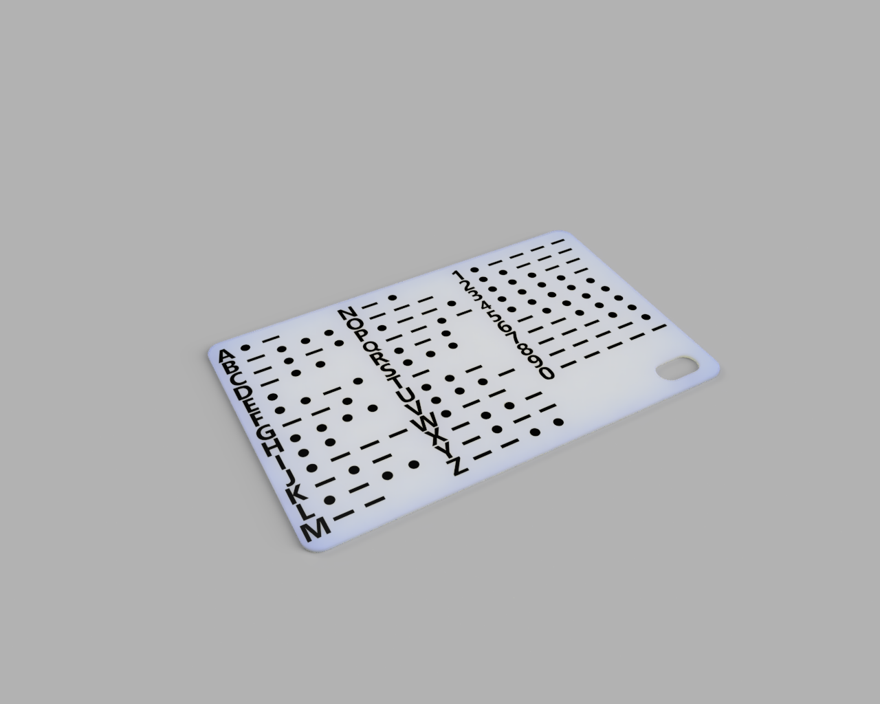 Miniatura 1 do modelo 3D Morse Code Learning Card
