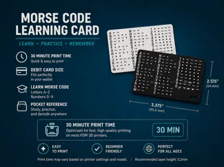 Morse Code Learning Card