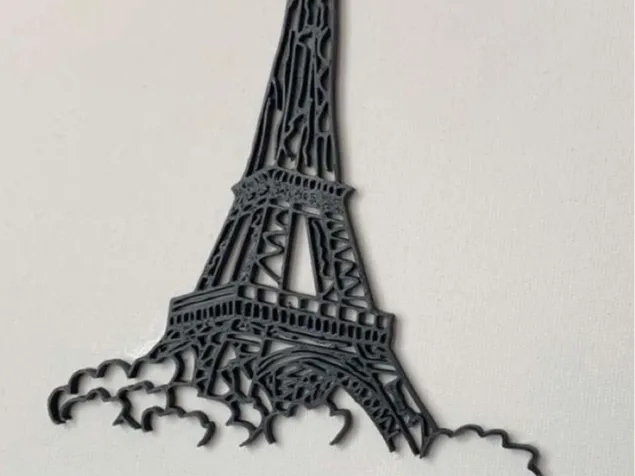 eiffel tower wall decor 2d