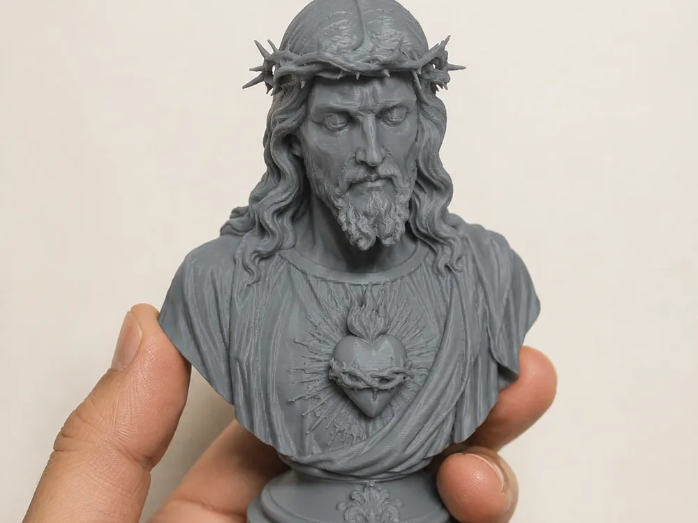 Figura decorativa: Jesus Bust 3D Model Art. Referencia del modelo original.