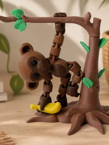 Objeto manipulable: Hanging Monkey Flexi Toy - Articulated Fidget — vista de referencia 2
