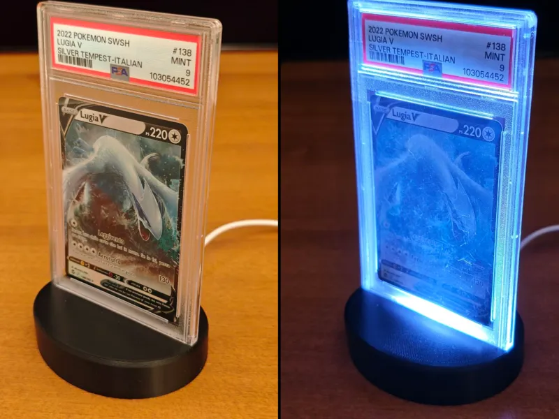 PSA card lamp stand