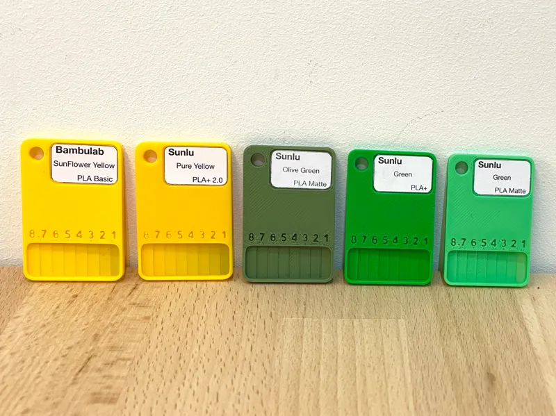 Echantillon couleur pour nuancier