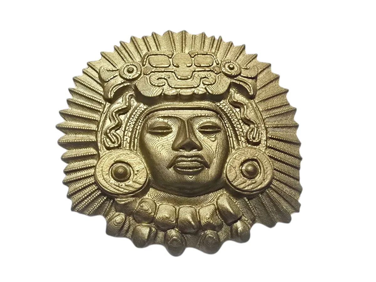 Médaillon inspiré du dieu soleil aztèque