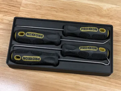 Gridfinity Bin for Proxxon MICRO-Special-Hook-Set
