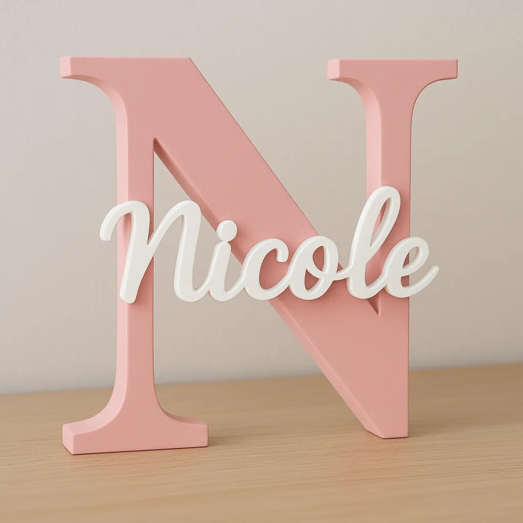 Modello parametrico Nome+Lettera personalizzabile view 2