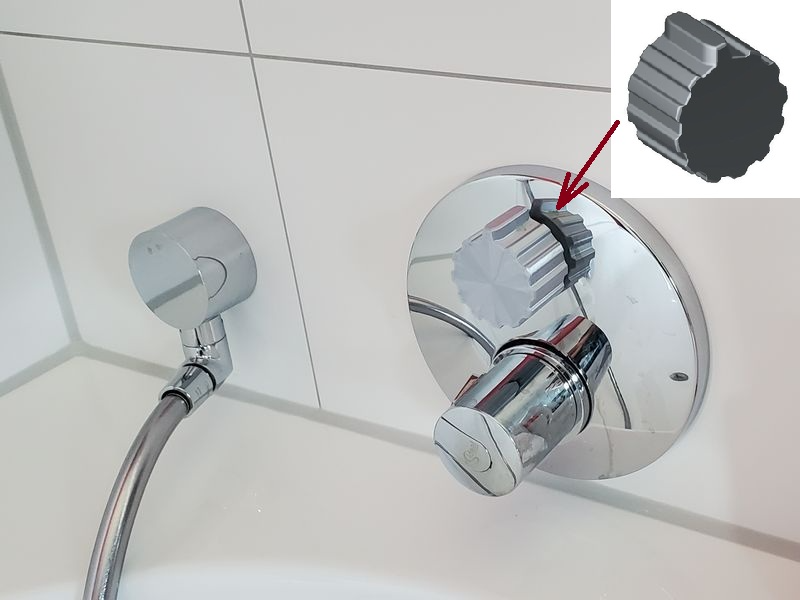 Rotary handle for Ideal Standard shower mixer