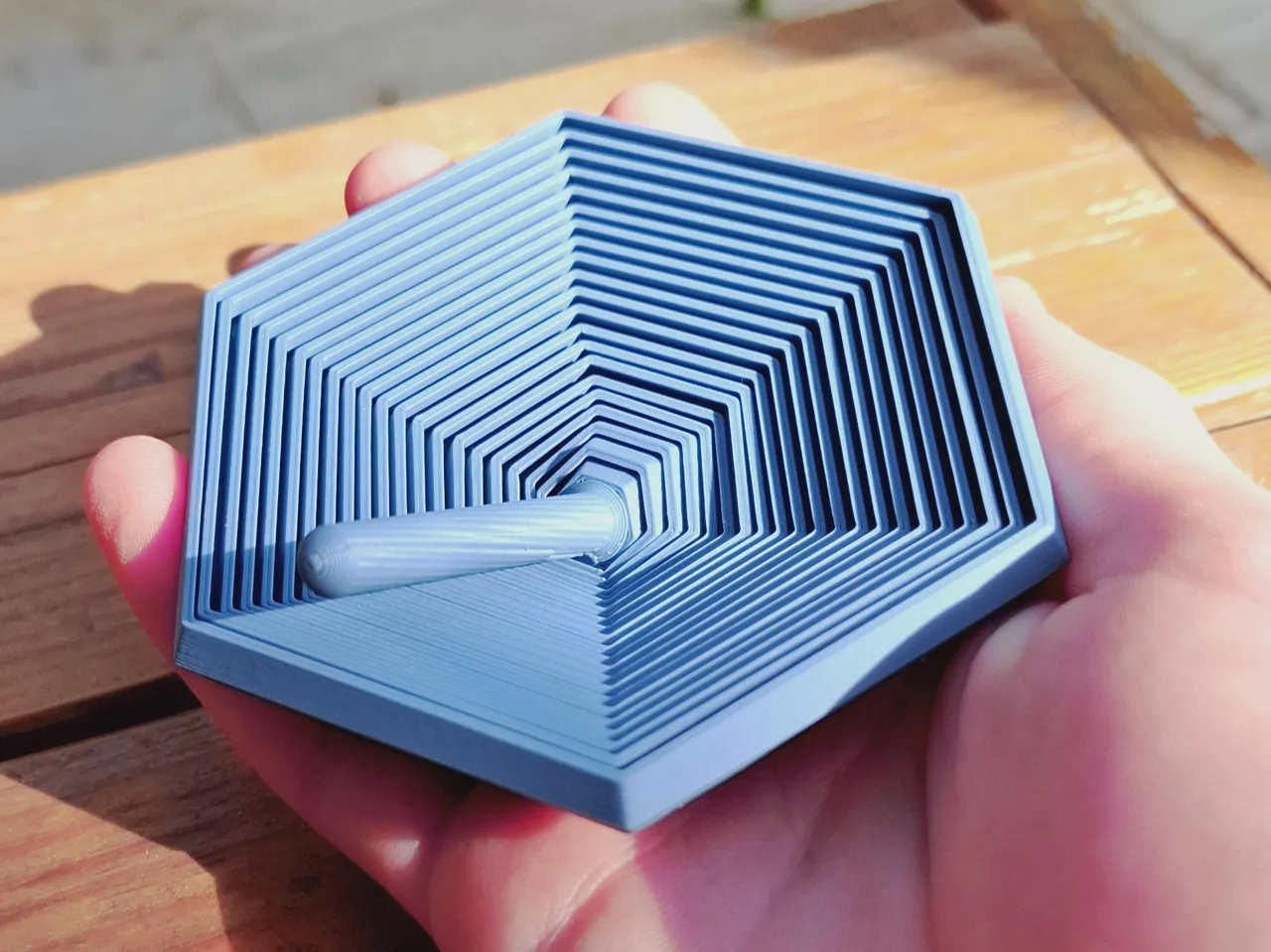 Hexagon Twist Fidget - with handle view 3