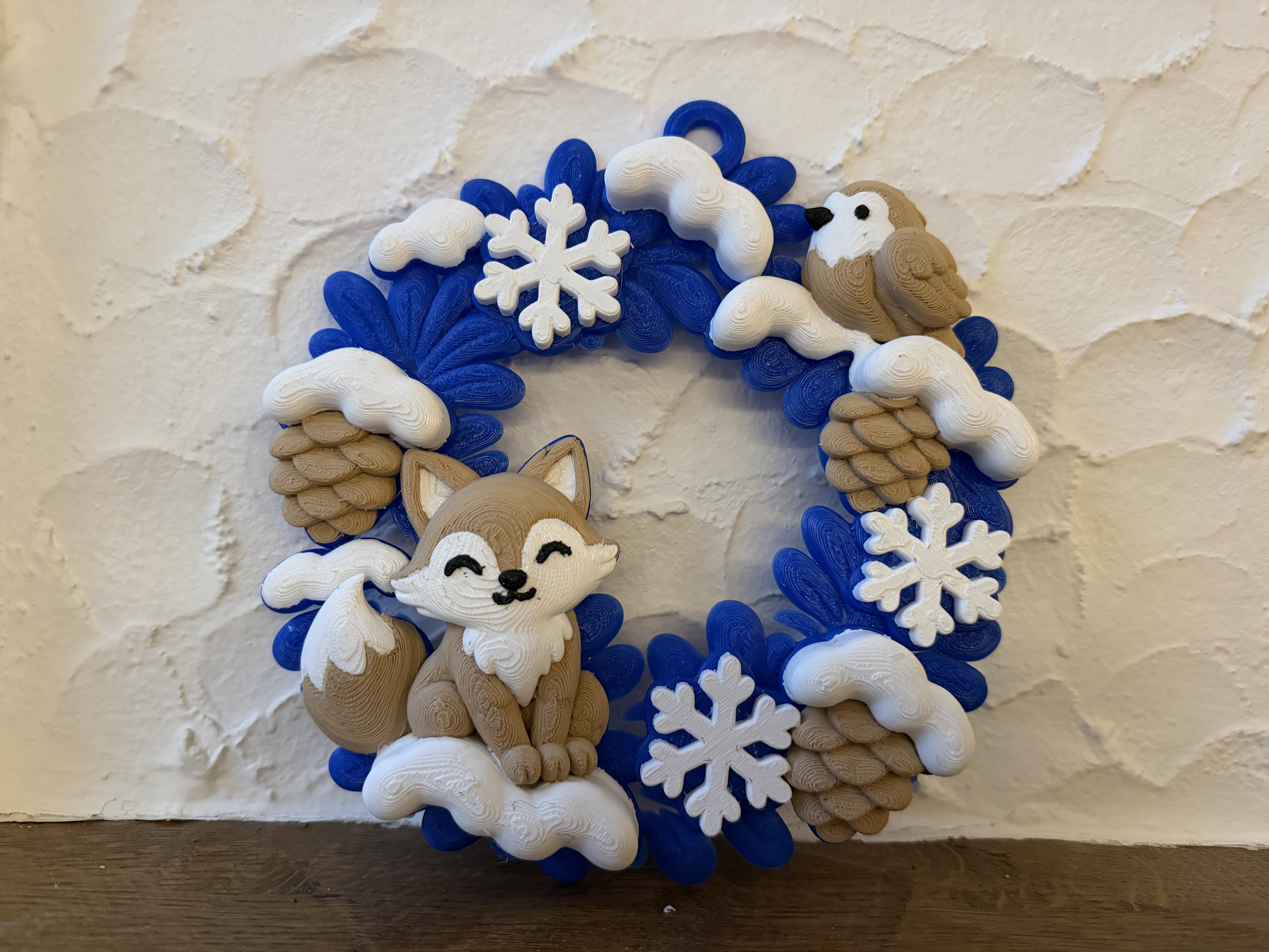 Winter Wreath Fox, Snowflakes & Winter Woodland - 1
