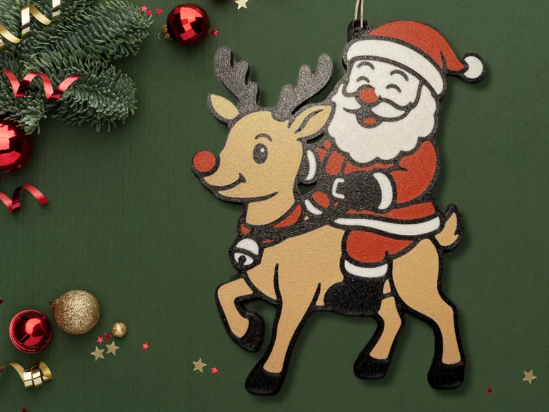 Christmas Ornament Tree Quartet - Rudolph
