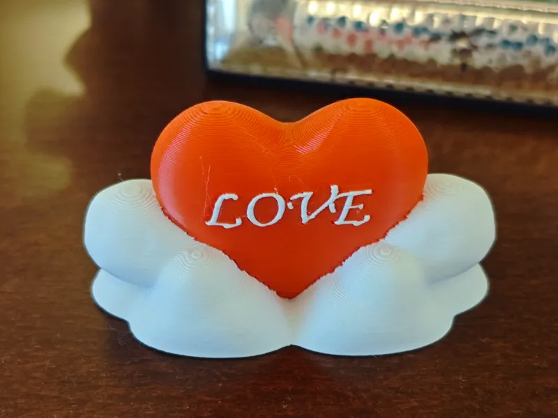 Mini Heart on Clouds