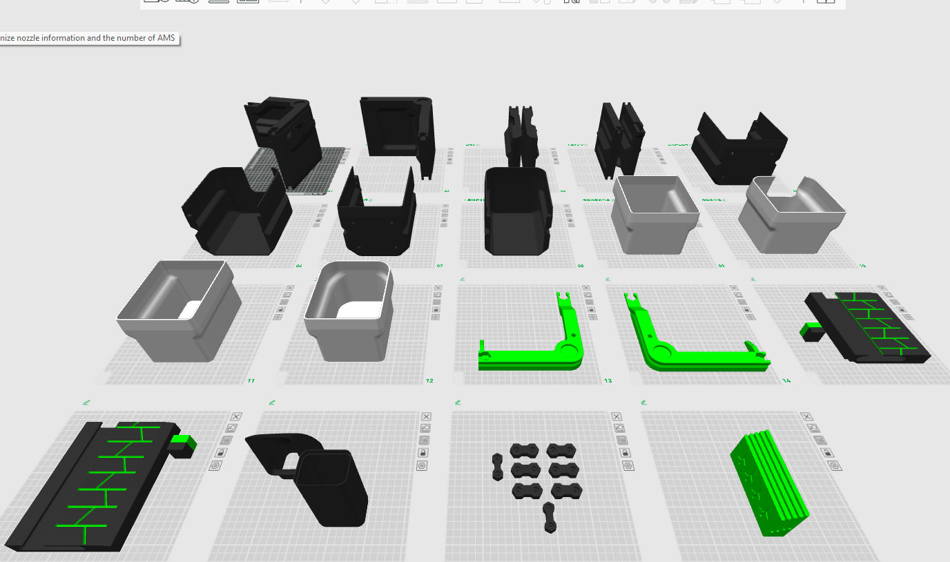 Miniatura 2 do modelo 3D P2S/P1S 废料+工具一体式收纳底座