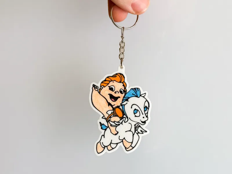 Portachiavi Hercules Kids Keychain da Colorare 