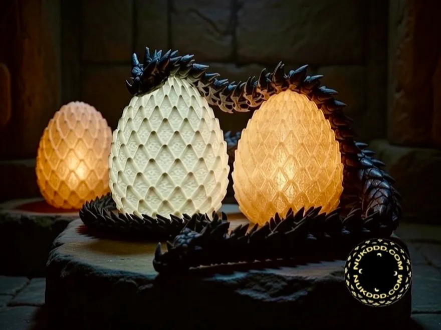 Dragon Scale Egg Lamp - Free 3D Print Model - MakerWorld
