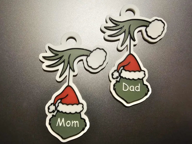 Grinch Hand Personalized Christmas Ornament