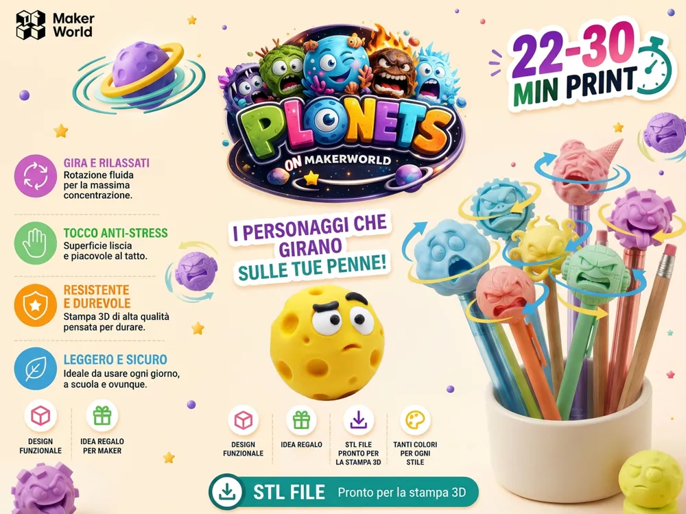 PLONETS V2 - SpinPop – Edition - Free 3D Print Model - MakerWorld