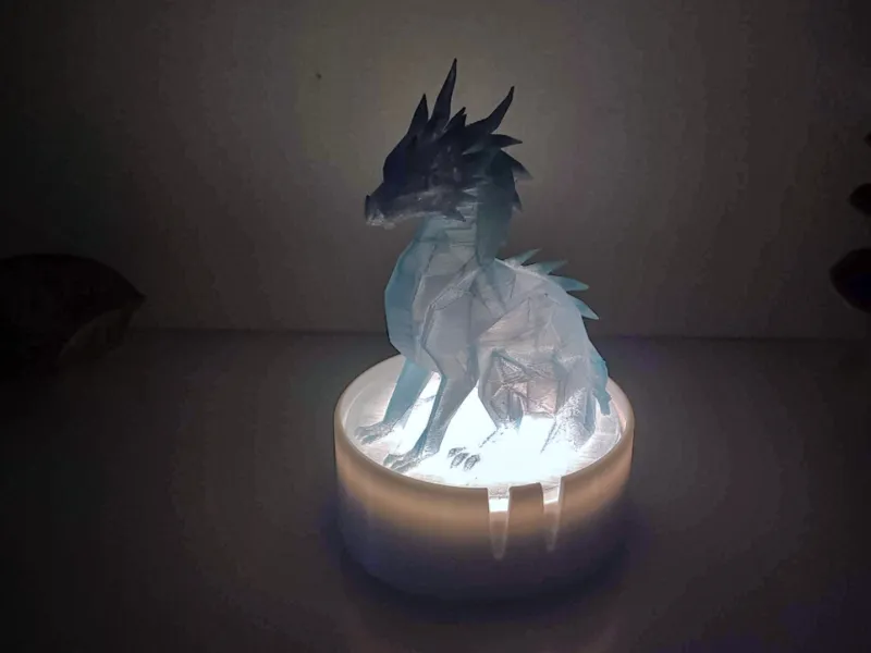 Lampada drago di cristallo