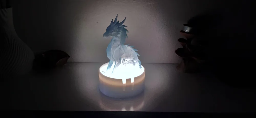 Crystal Dragon Lamp - Free 3D Print Model - MakerWorld
