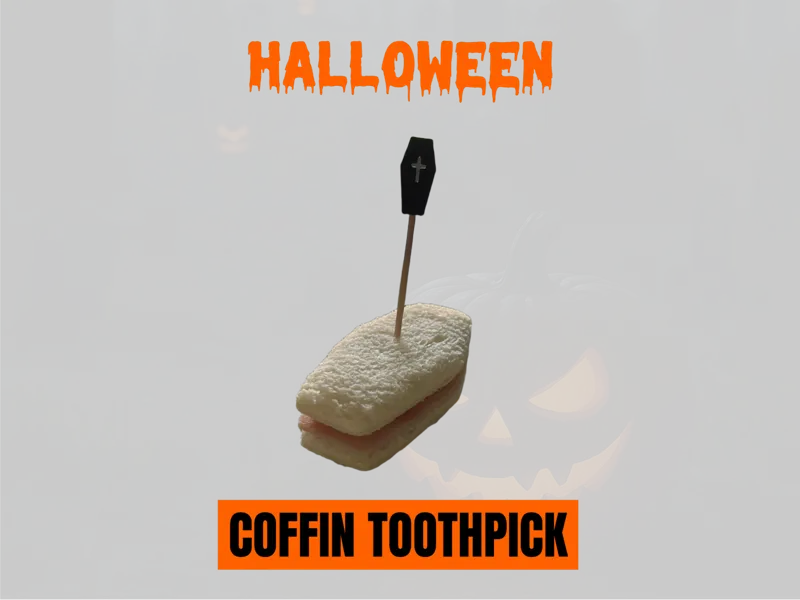 Coffin toothpick decoration for Halloween