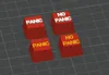 NEW VERSION - 0.2 - "PANIC" and "NO PANIC", embossed & flat