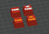 NEW VERSION - 0.2 - "PANIC" and "NO PANIC", embossed & flat