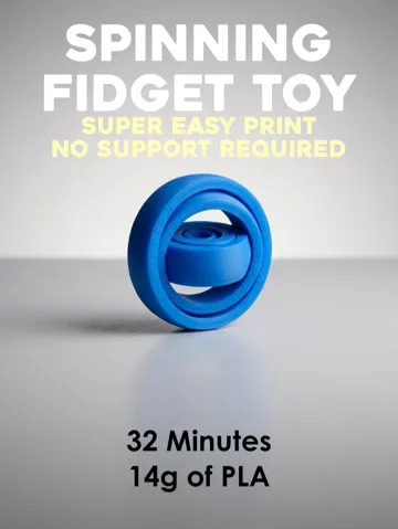 Objeto manipulable: Spinning Fidget Toy - ADHD, Boredom, Classroom. — vista de referencia 2