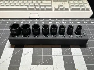 Milwaukee Insider Rachet SAE Socket Gridfinity Bin