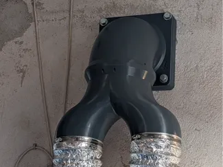 Absaugung Y Stück 90° Wanddurchführung