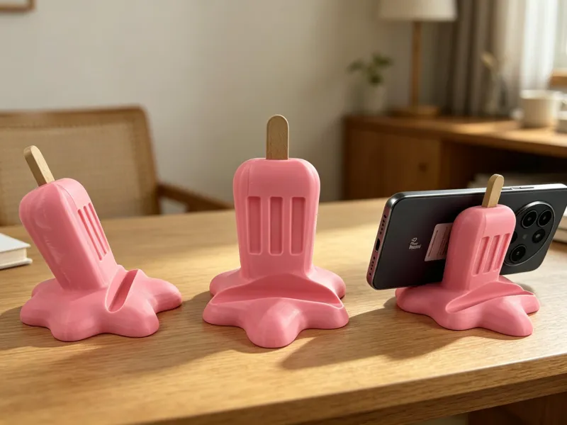 Melted popsicle phone holder