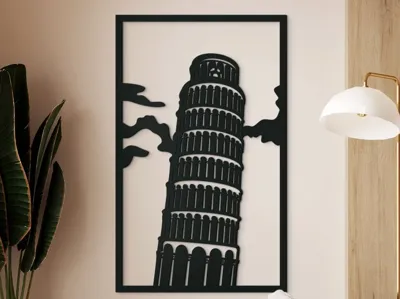Leaning Tower of Pisa 3D Wall Art