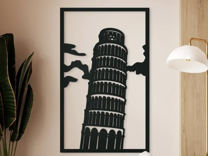 Leaning Tower of Pisa 3D Wall Art