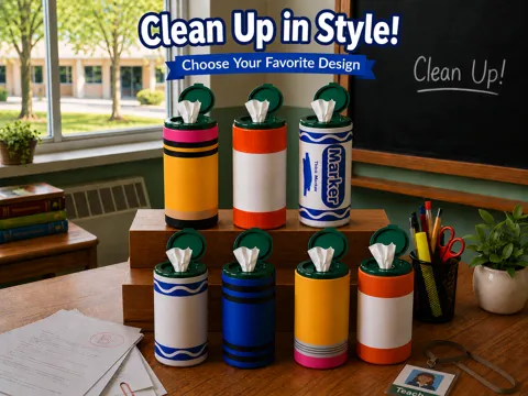 Letrero o emblema decorativo: Disinfectant Wipe Cover Various Designs — referencia de MakerWorld