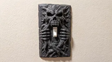 Adorno temático: Creepy Skull Light Switch Cover | Halloween Decor — vista de referencia 3