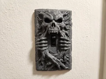 Adorno temático: Creepy Skull Light Switch Cover | Halloween Decor — vista de referencia 4