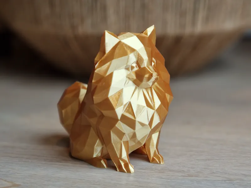 Low poly Keeshond/ Dutch Barge Dog