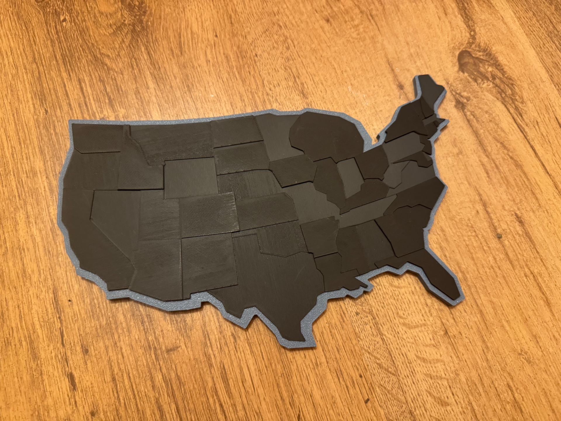 USA Bild Wandkunst mit Staaten Relief