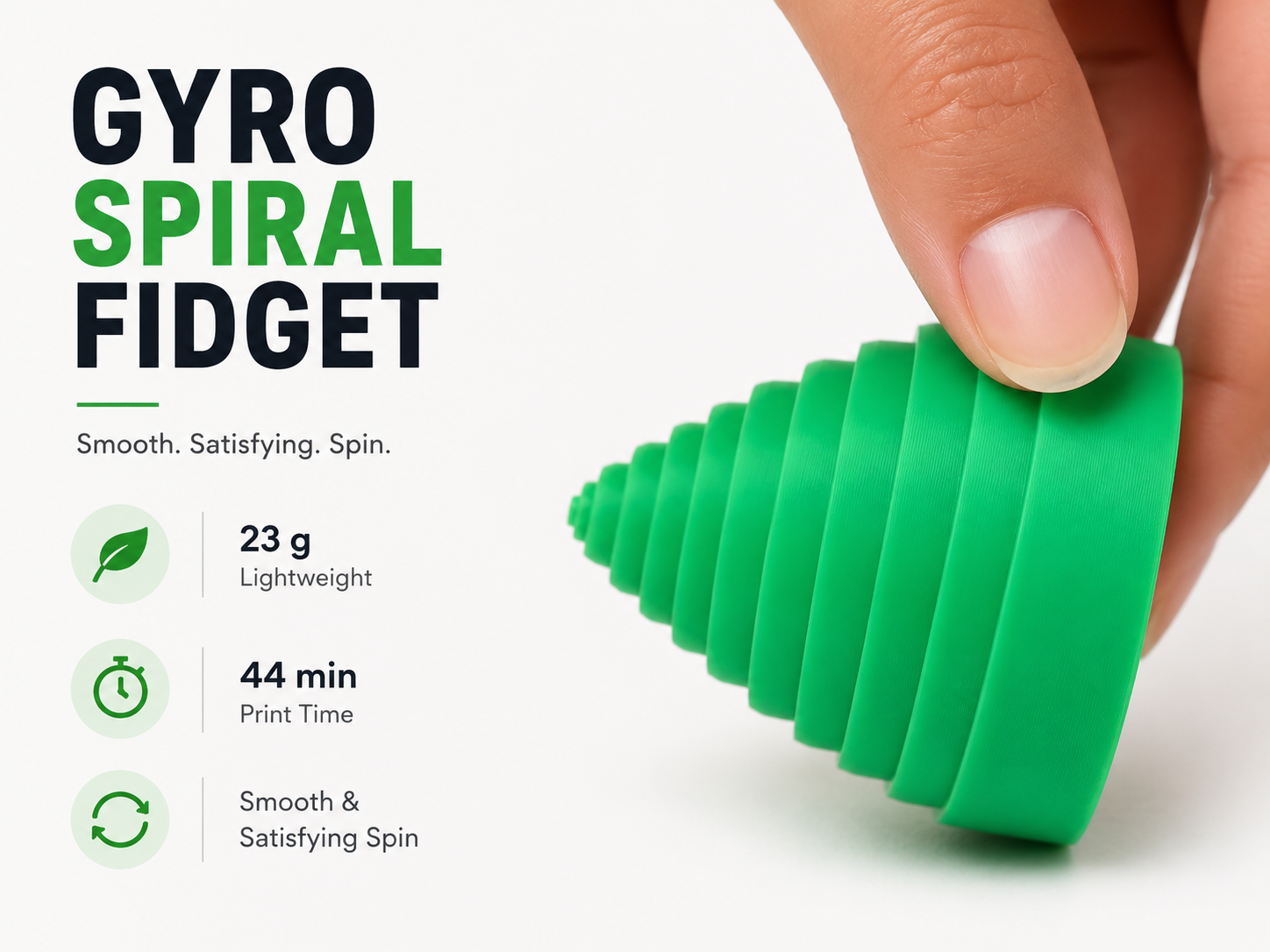 10 ring gyro spiral fidget